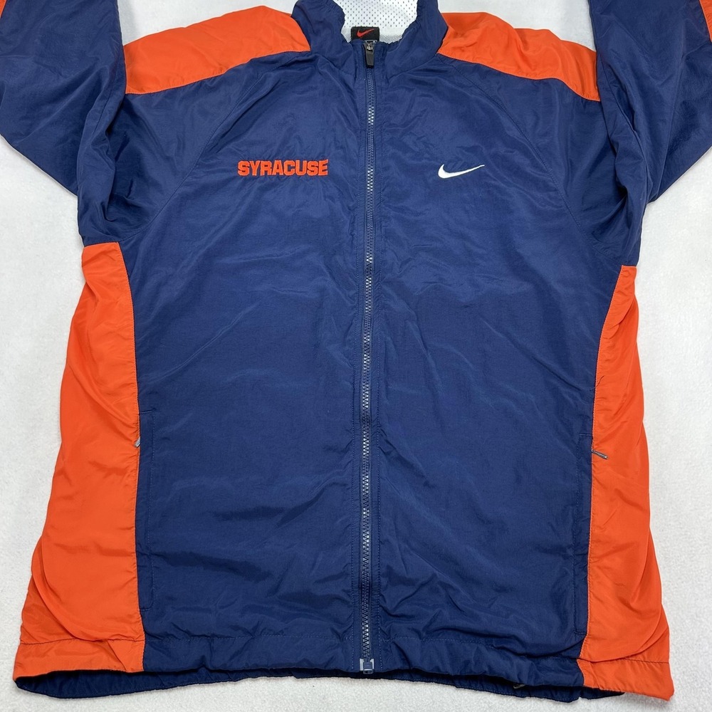 Vintage Syracuse Windbreaker Jacket Mens Medium Blue Orange NCAA Nike USA 90s - Picture 2 of 12
